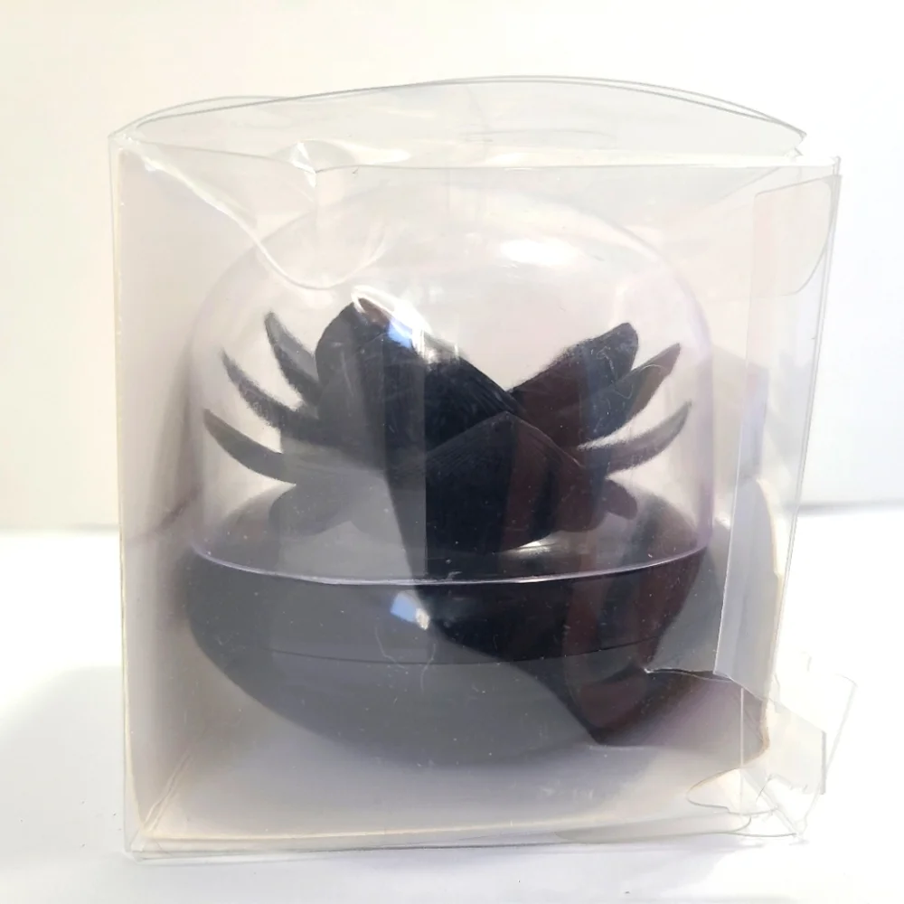 BLACK LOTUS Flower Shape Toothpick Cotton Bud Swab Qtip Holder Storage Box NEW